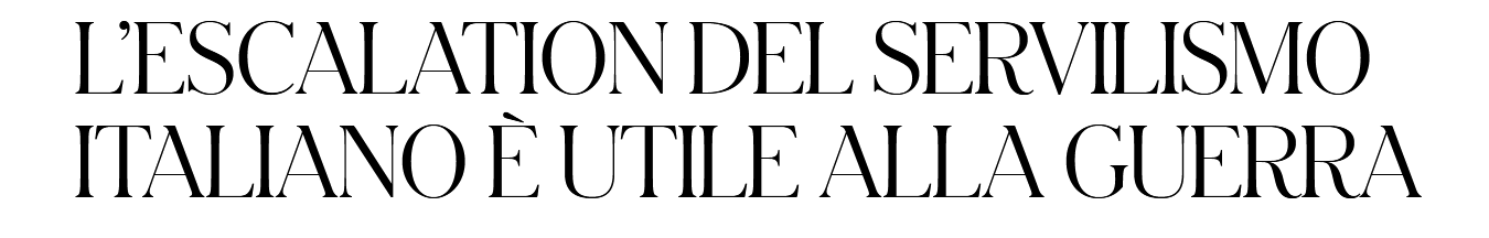 “L’escalation del servilismo italiano è utile alla guerra”, intervento di Stefano Fassina su Il Fatto Quotidiano del 7 marzo 2026.