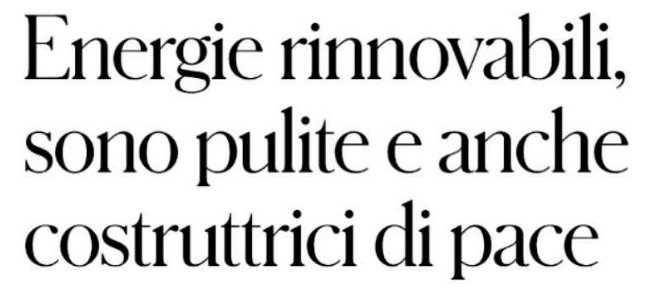 “Energie rinnovabili, sono pulite e anche costruttrici di pace”, intervento di Grazia Pagnotta su Il Fatto Quotidiano del 23 settembre 2026.