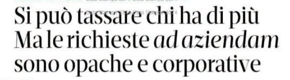 “Si può tassare chi ha di più. Ma le richieste ad aziendam sono opache e corporative”, intervento di Stefano Fassina su Il Domani del 28 ottobre 2026.